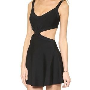 BCBG Black Elyzabeth Cutout Fit & Night Out Dress